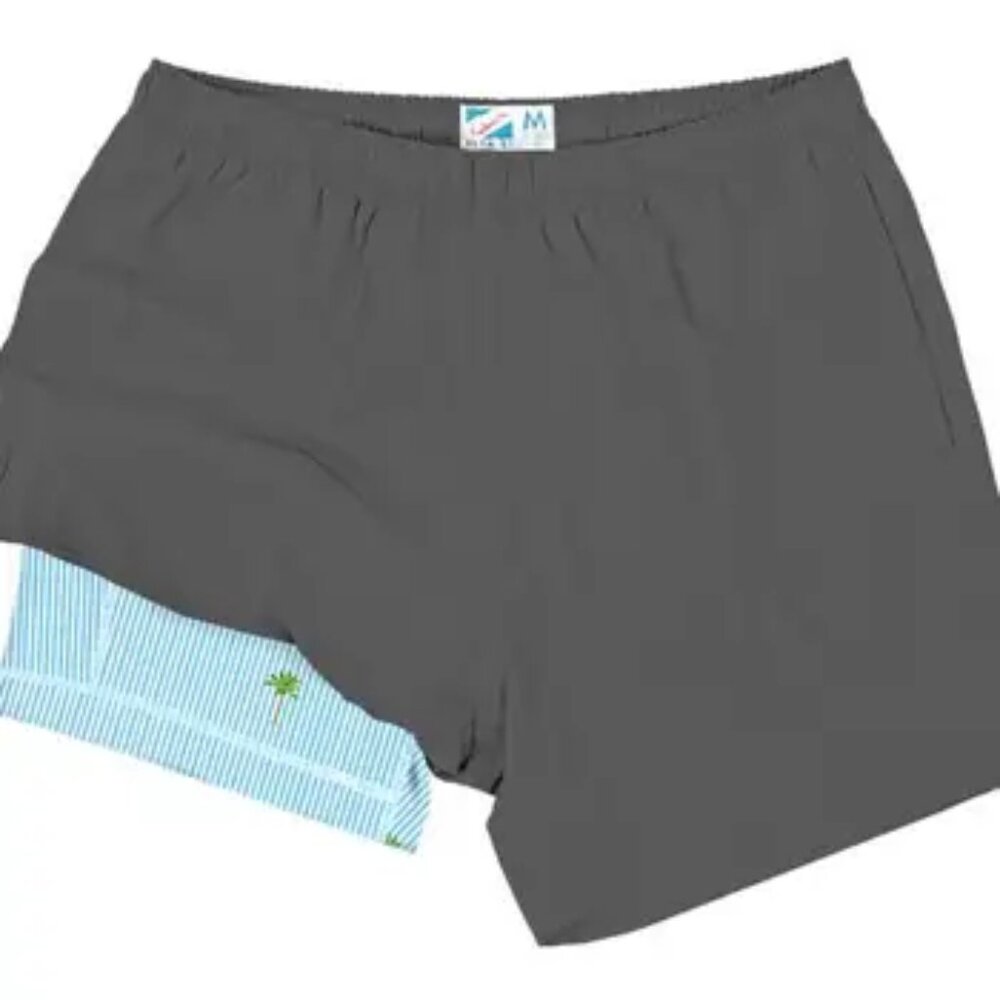 Bermies - Grey (Palm Stripes)